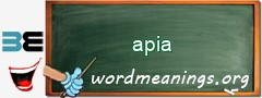 WordMeaning blackboard for apia